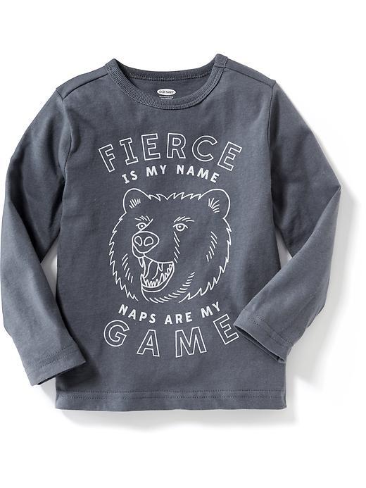 Old Navy Long Sleeve Graphic Tee - Moonstone Blue