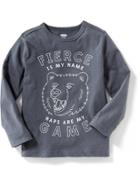 Old Navy Long Sleeve Graphic Tee - Moonstone Blue