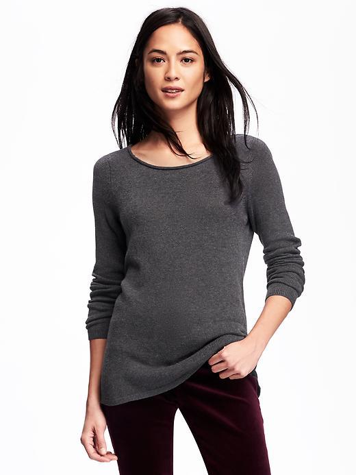 Old Navy Classic Crew Neck Pullover For Women - Charcoal