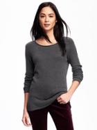 Old Navy Classic Crew Neck Pullover For Women - Charcoal