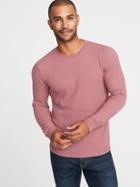 Old Navy Mens Soft-washed Thermal-knit Crew-neck Tee For Men Mauve On Down Size M