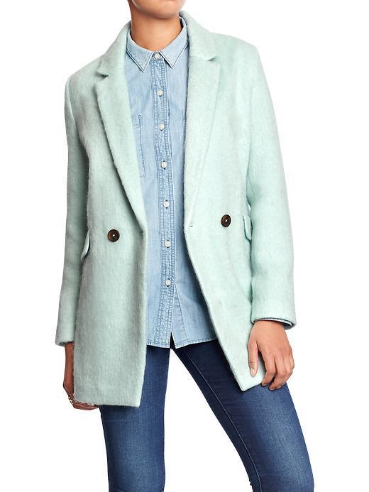 Womens Wool Blend Long Blazers Size L - Reach For The Sky