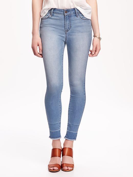 Old Navy Mid Rise Rockstar Raw Hem Jeans For Women - Alturas