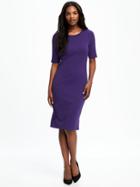 Old Navy Textured Ponte Knit Shift Dress For Women - Purple Dynasty