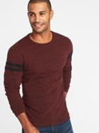 Old Navy Mens Soft-washed Slub-knit Crew-neck Tee For Men Dark Red Size Xs