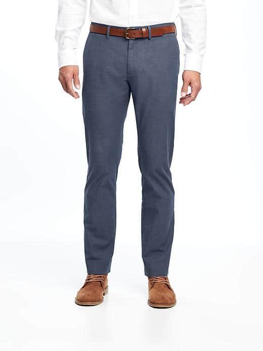 Old Navy Slim Signature Built In Flex Dress Pants For Men - Navy Blue