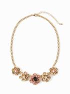 Old Navy Floral Statement Necklace For Women - Gold
