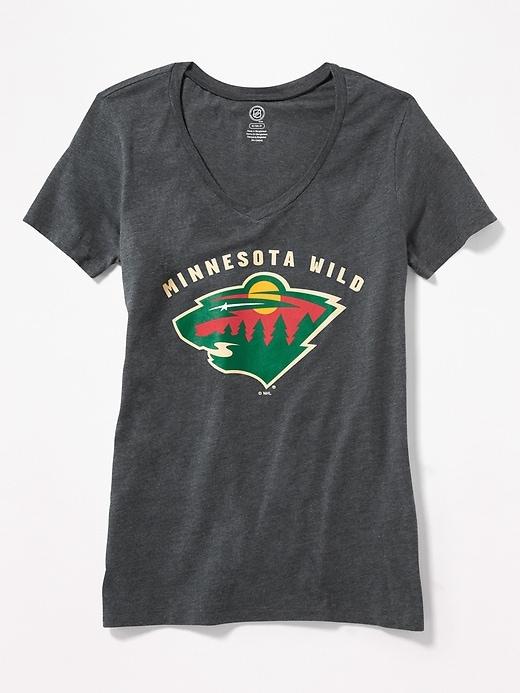 Old Navy Womens Nhl Team V-neck Tee For Women Minnesota Wild Size Xl