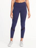 Old Navy Womens High-rise 7/8-length Moto Compression Leggings For Women Night Cruise Size L