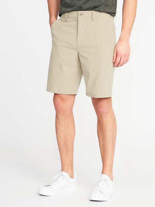 Old Navy Mens Built-in Flex Performance Shorts For Men (10) Light Khaki Heather Size 32w