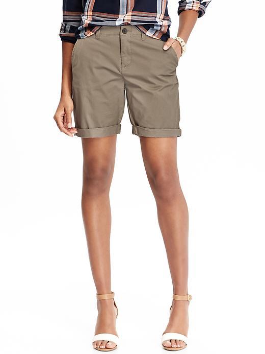 Old Navy Womens Cuffed Bermuda Shorts 6 1/2&quot; Size 0 - Barnswallow