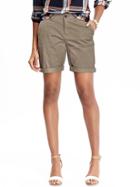 Old Navy Womens Cuffed Bermuda Shorts 6 1/2&quot; Size 0 - Barnswallow