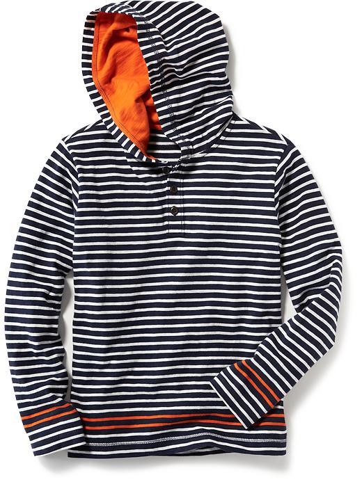 Old Navy Striped Hooded Tee - Ink Blue