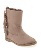 Old Navy Sueded Fringe Boot - Taupe