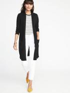 Old Navy Womens Super-long Open-front Cardi For Women Black Size Xl