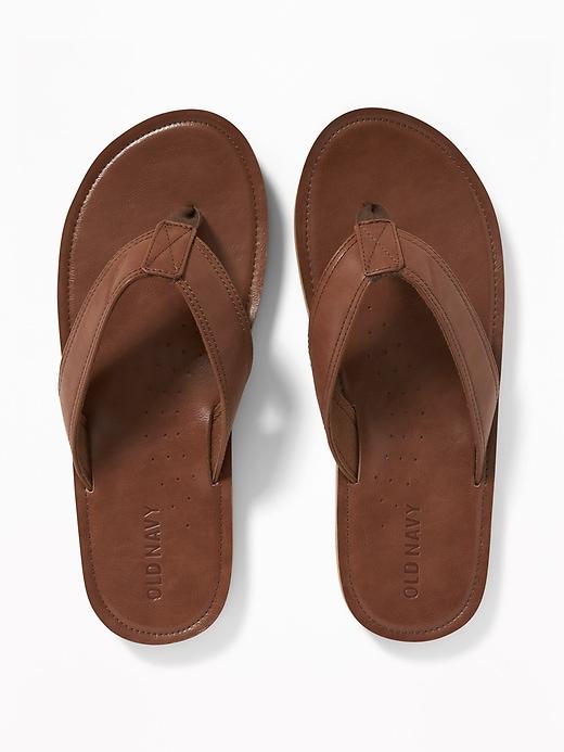 Faux-leather Flip-flops For Men