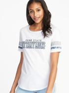 Old Navy Womens College-team Graphic Sleeve-stripe Tee For Women Penn State Size S