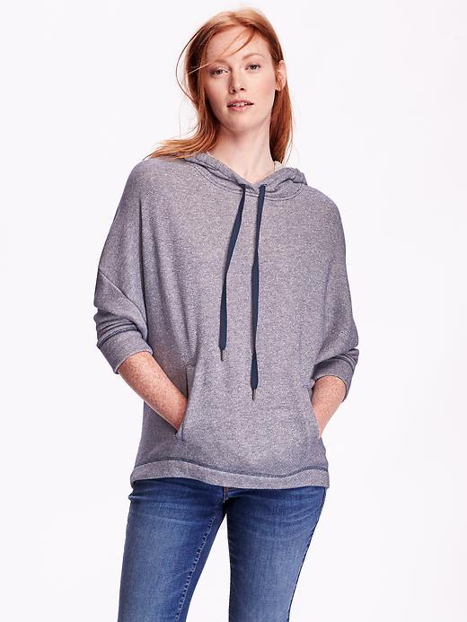 Old Navy Womens Relaxed Fit Hoodie Size L Tall - Heather Blue