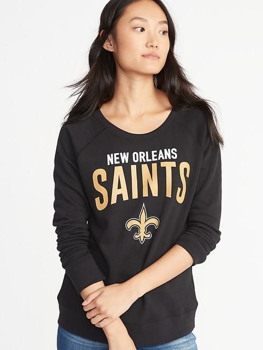 Old Navy Womens Nfl Team-graphic Sweatshirt For Women New Orleans Saints Size L
