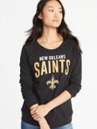 Old Navy Womens Nfl Team-graphic Sweatshirt For Women New Orleans Saints Size L