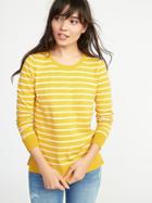 Old Navy Womens Crew-neck Sweater For Women Lemon Stripe Size Xxl