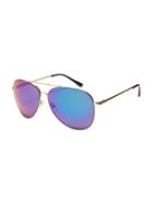 Old Navy Wire Frame Aviator Sunglasses For Women - Blue