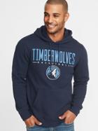Old Navy Mens Nba Team-graphic Pullover Hoodie For Men Minnesota Timberwolves Size M