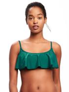 Ruffle-trim Bandeau Swim Top For Women