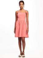 Old Navy Fit & Flare Cami Dress For Women - Coral Tropics