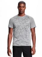 Old Navy Go Dry Cool Micro Texture Performance Tee For Men - Gray Print