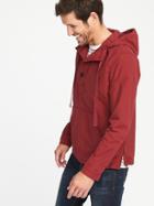 Old Navy Mens Water-resistant Pullover Utility Jacket For Men Royal Burgundy Size M