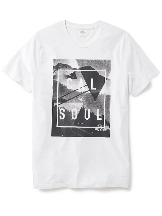 Old Navy Short Sleeve Graphic Tee For Men - Bright White