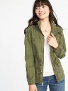 Old Navy Womens Twill Field Jacket For Women Hunter Pines Size Xl