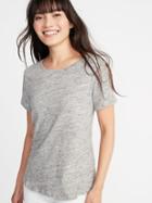 Old Navy Womens Everywear Crew-neck Tee For Women Heather Gray Size S