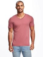 Old Navy Soft Washed V Neck Tee For Men - Mauve On Down