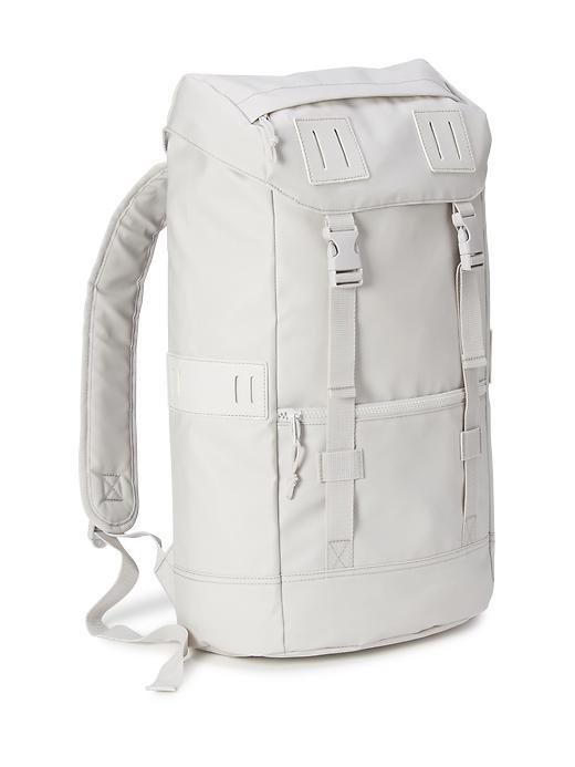 Old Navy Vinyl Coated Backpack For Men - Light Gray