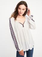 Old Navy Embroidered Tassel Swing Blouse For Women - Catch My Drift