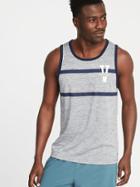 Old Navy Mens Go-dry Cool Graphic Performance Tank For Men Gray Size L