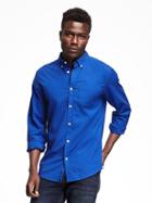 Old Navy Slim Fit Oxford Stretch Shirt For Men - Blue Through