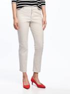 Old Navy Mid Rise Pixie Chinos For Women - Palomino