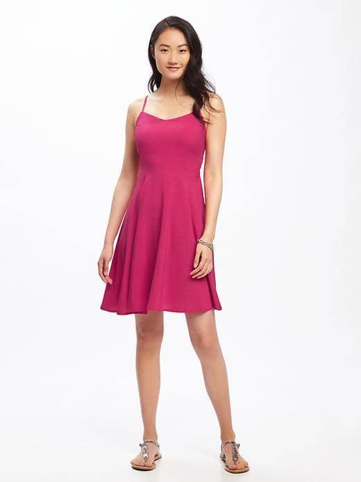 Old Navy Fit & Flare Cami Dress For Women - Party Started Pink