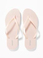 Old Navy Womens Classic Pastel-color Flip-flops For Women Blush Size 6