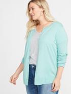Old Navy Womens Semi-fitted Crew-neck Plus-size Cardi Seafoam Size 1x