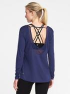 Old Navy Go Dry Ultra Light Scoop Back Tee For Women - Night Cruise