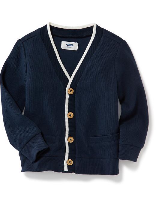 Old Navy French Rib V Neck Cardigan - Ink Blue
