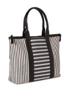 Old Navy Canvas Zip Top Tote For Women - Black/white *