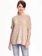 Old Navy Drapey Poncho For Women - Neutral