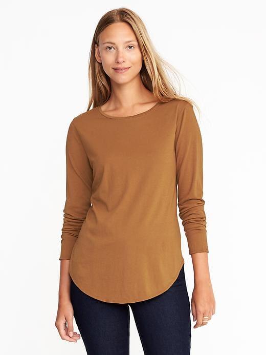 Old Navy Everywear Crew Neck Tee For Women - Burnt Ochre