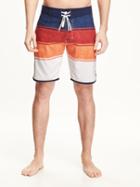 Old Navy Striped Board Shorts For Men 9 - Right Said Red