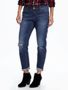 Old Navy Boyfriend Mid Rise Skinny Ankle Jeans For Women - Big Sur